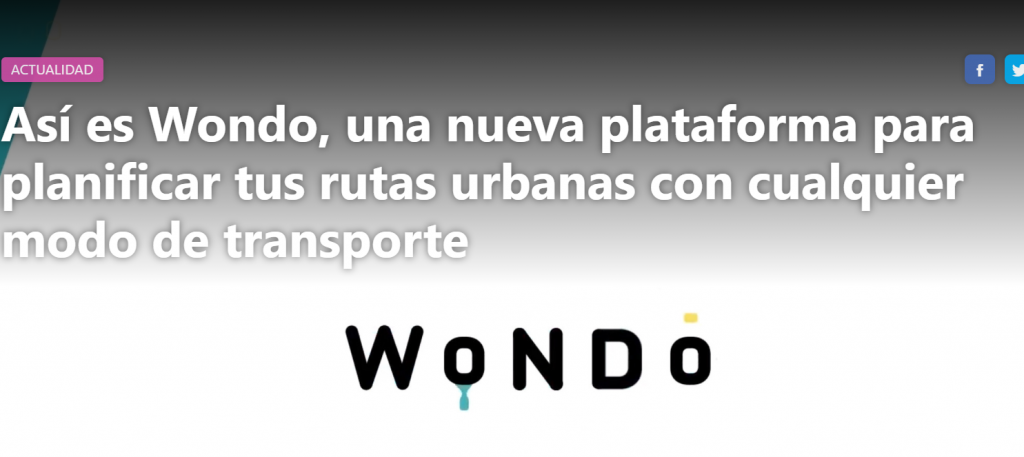 Así es Wondo, una nueva plataforma para planificar tus rutas urbanas